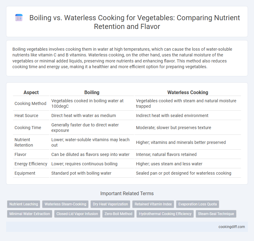 Boiling vs. Waterless Cooking for Vegetables: Comparing Nutrient Retention and Flavor