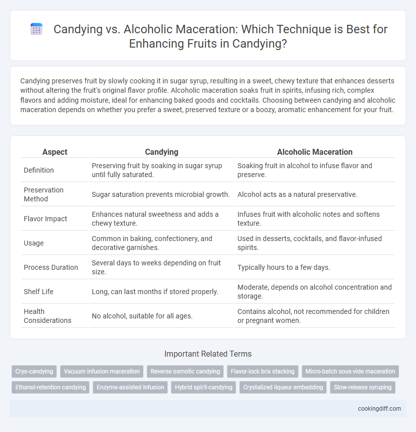 Candying vs. Alcoholic Maceration: Which Technique is Best for Enhancing Fruits in Candying?