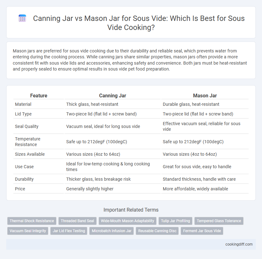 Canning Jar vs Mason Jar for Sous Vide: Which Is Best for Sous Vide Cooking?