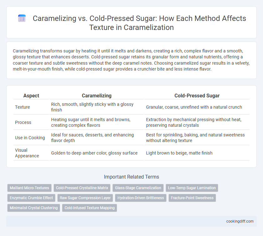 Caramelizing vs. Cold-Pressed Sugar: How Each Method Affects Texture in Caramelization