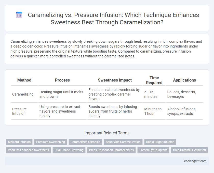 Caramelizing vs. Pressure Infusion: Which Technique Enhances Sweetness Best Through Caramelization?