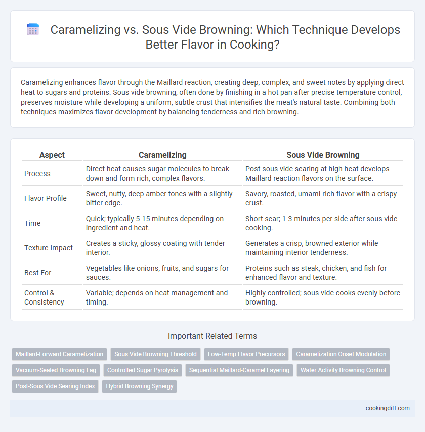 Caramelizing vs. Sous Vide Browning: Which Technique Develops Better Flavor in Cooking?