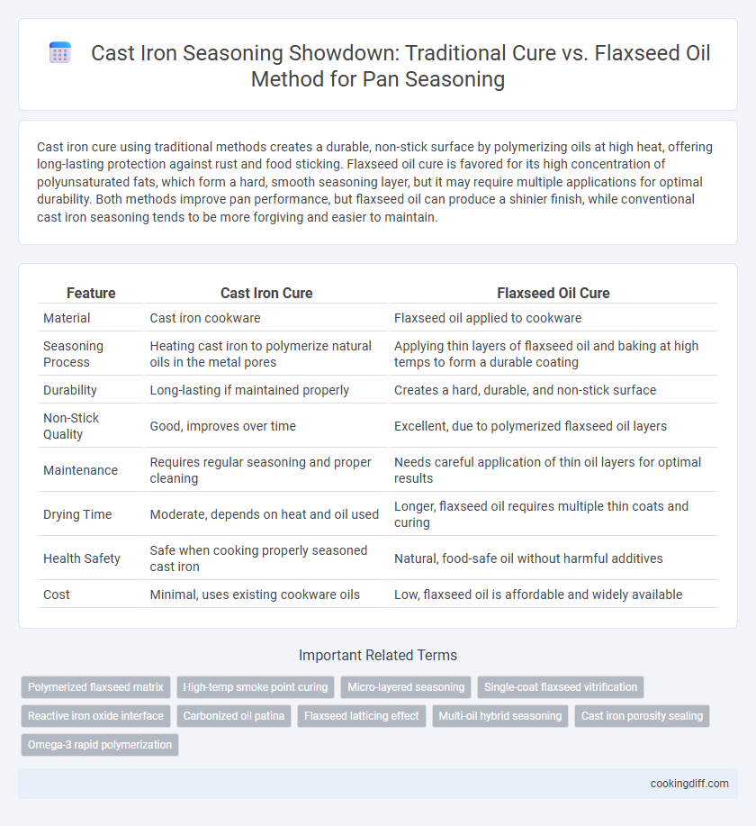 Cast Iron Seasoning Showdown: Traditional Cure vs. Flaxseed Oil Method for Pan Seasoning