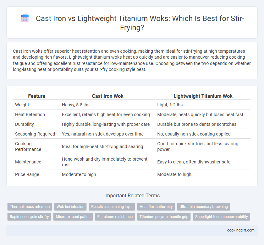 Cast Iron vs Lightweight Titanium Woks: Which Is Best for Stir-Frying?
