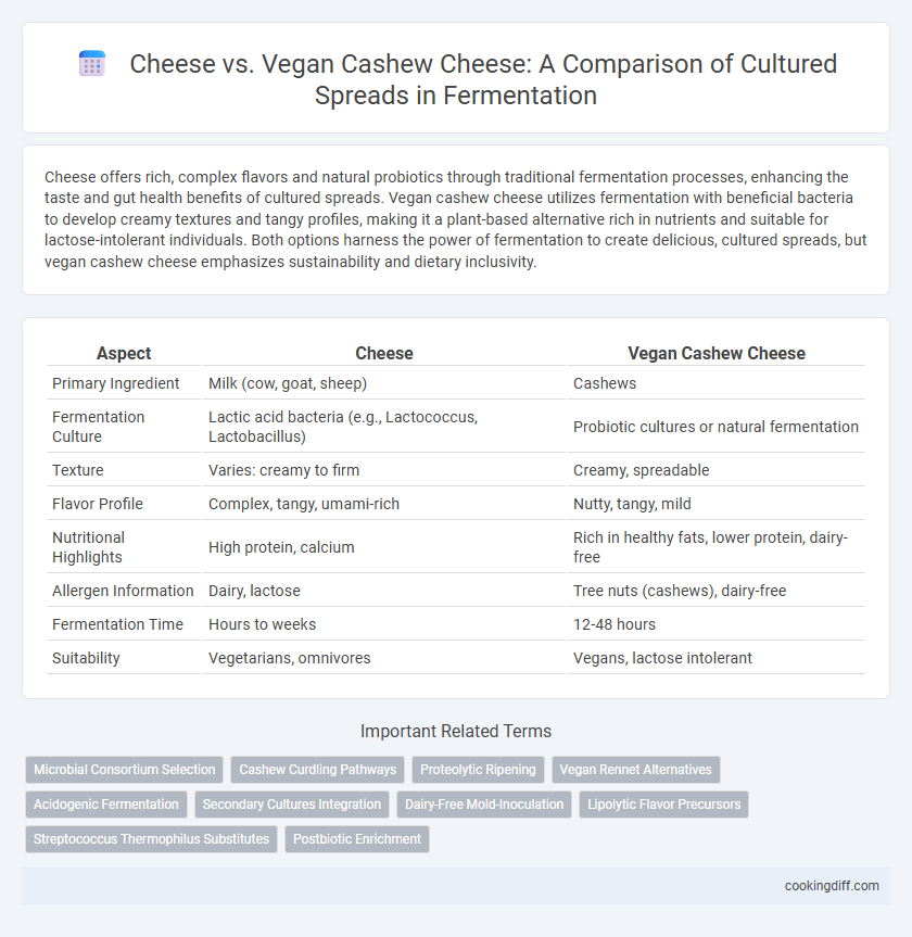 Cheese vs. Vegan Cashew Cheese: A Comparison of Cultured Spreads in Fermentation