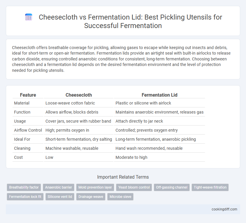Cheesecloth vs Fermentation Lid: Best Pickling Utensils for Successful Fermentation
