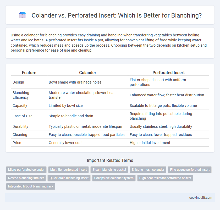 Colander vs. Perforated Insert: Which Is Better for Blanching?