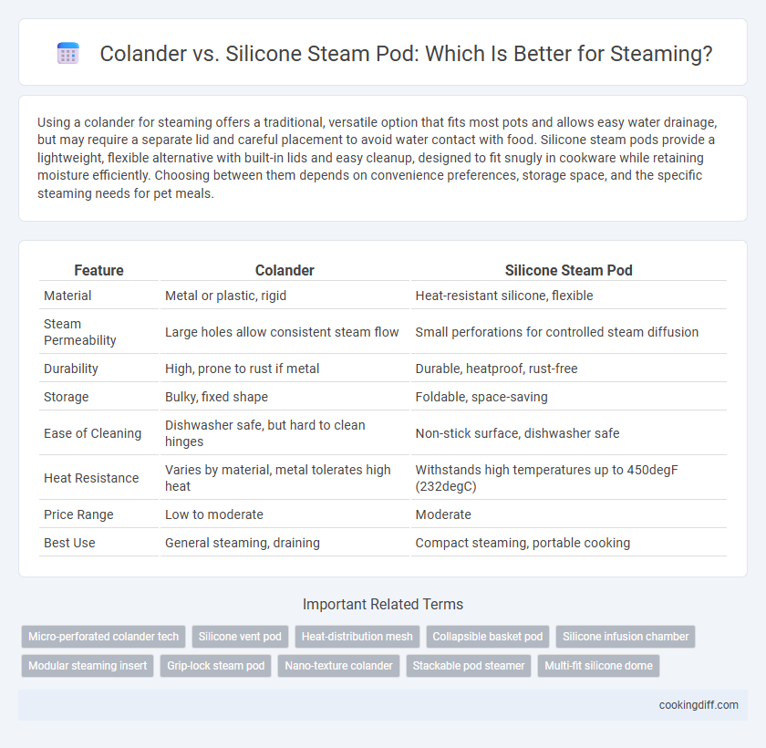 Colander vs. Silicone Steam Pod: Which Is Better for Steaming?