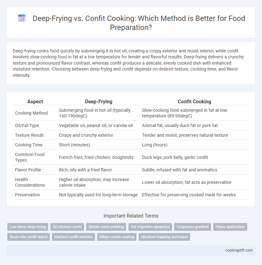 Deep-Frying vs. Confit Cooking: Which Method is Better for Food Preparation?