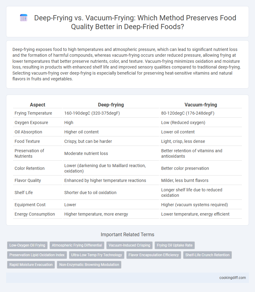 Deep-Frying vs. Vacuum-Frying: Which Method Preserves Food Quality Better in Deep-Fried Foods?