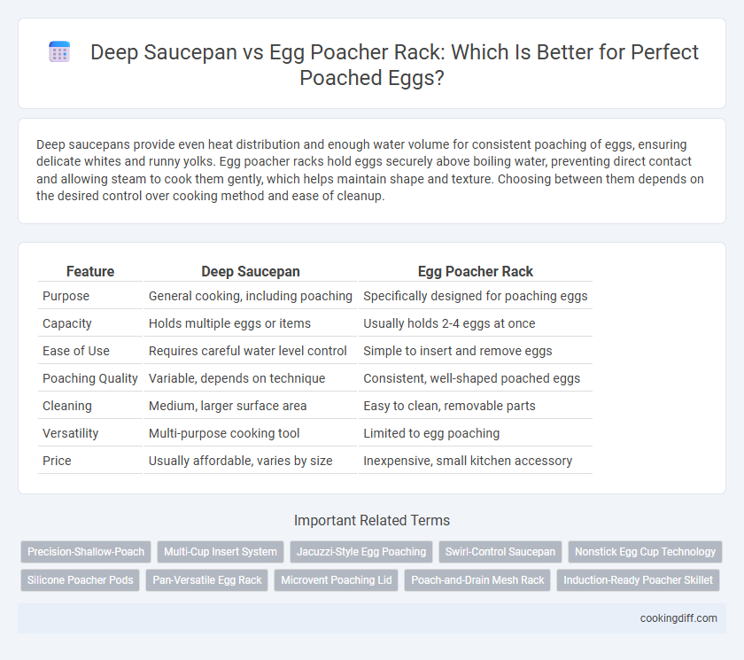 Deep Saucepan vs Egg Poacher Rack: Which Is Better for Perfect Poached Eggs?