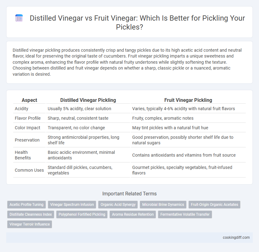 Distilled Vinegar vs Fruit Vinegar: Which Is Better for Pickling Your Pickles?