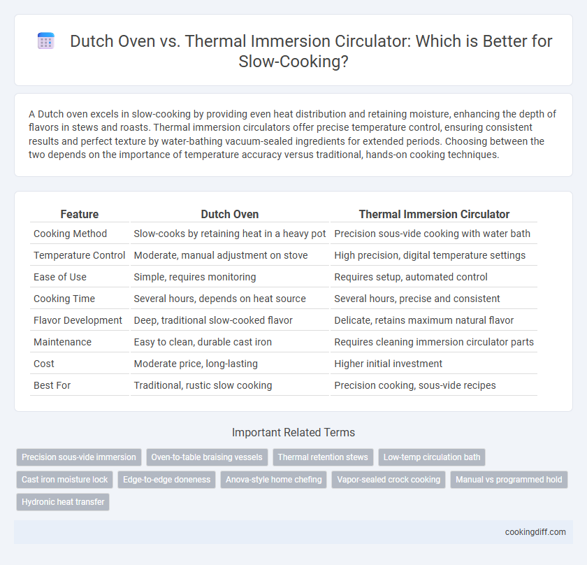 Dutch Oven vs. Thermal Immersion Circulator: Which is Better for Slow-Cooking?