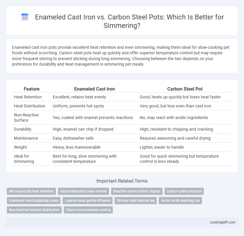 Enameled Cast Iron vs. Carbon Steel Pots: Which Is Better for Simmering?