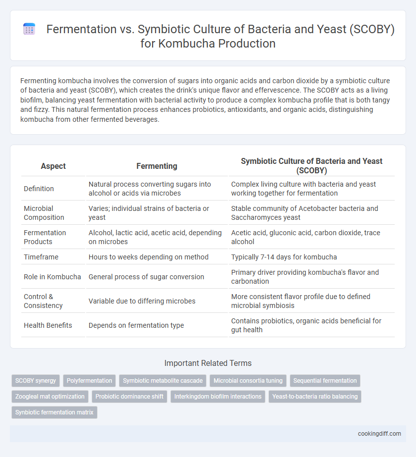 Fermentation vs. Symbiotic Culture of Bacteria and Yeast (SCOBY) for Kombucha Production