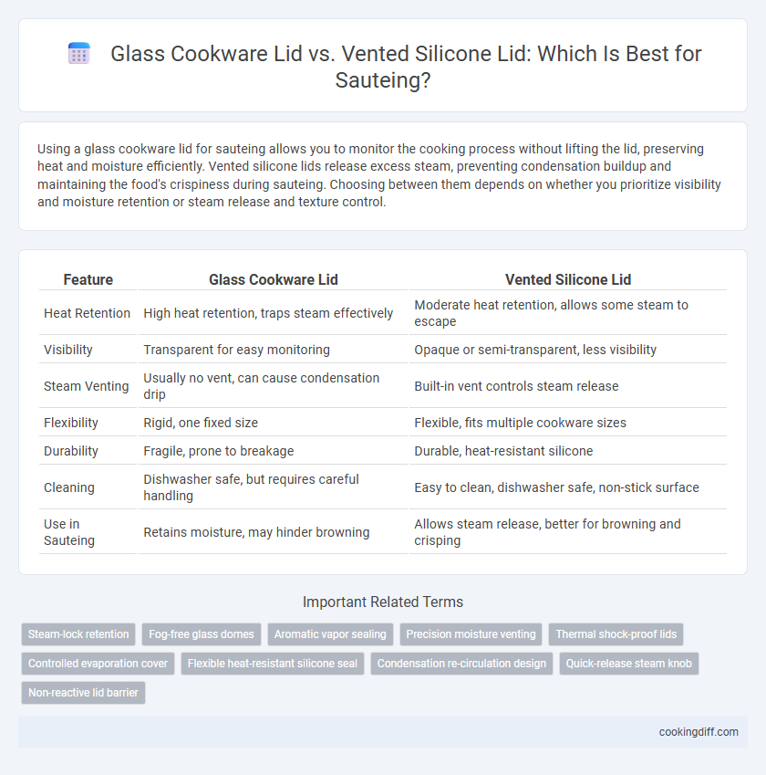 Glass Cookware Lid vs. Vented Silicone Lid: Which Is Best for Sauteing?