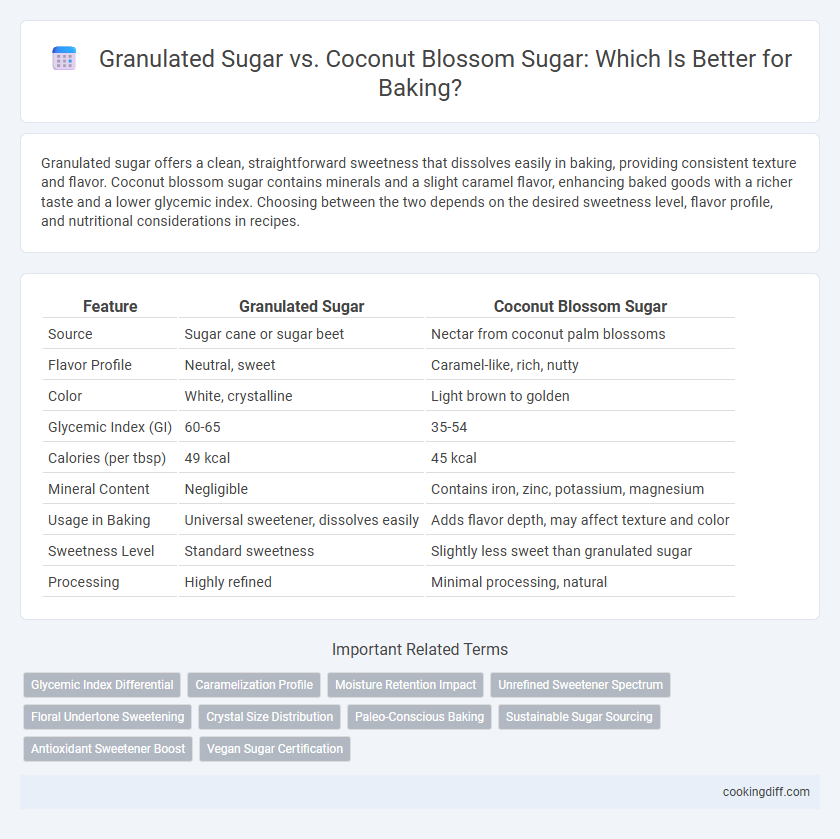 Granulated Sugar vs. Coconut Blossom Sugar: Which Is Better for Baking?