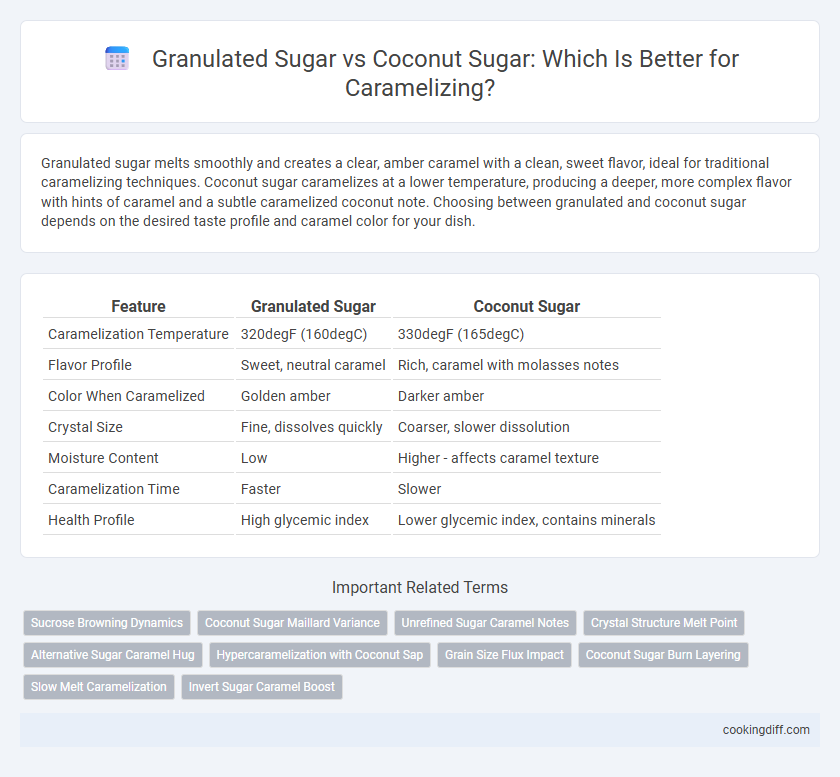 Granulated Sugar vs Coconut Sugar: Which Is Better for Caramelizing?