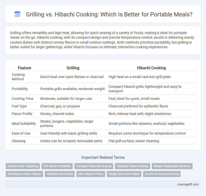 Grilling vs. Hibachi Cooking: Which Is Better for Portable Meals?
