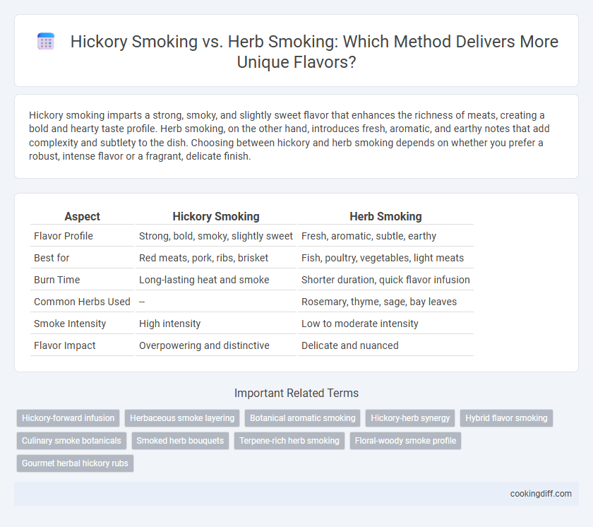 Hickory Smoking vs. Herb Smoking: Which Method Delivers More Unique Flavors?