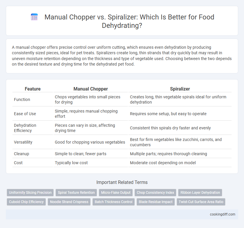 Manual Chopper vs. Spiralizer: Which Is Better for Food Dehydrating?