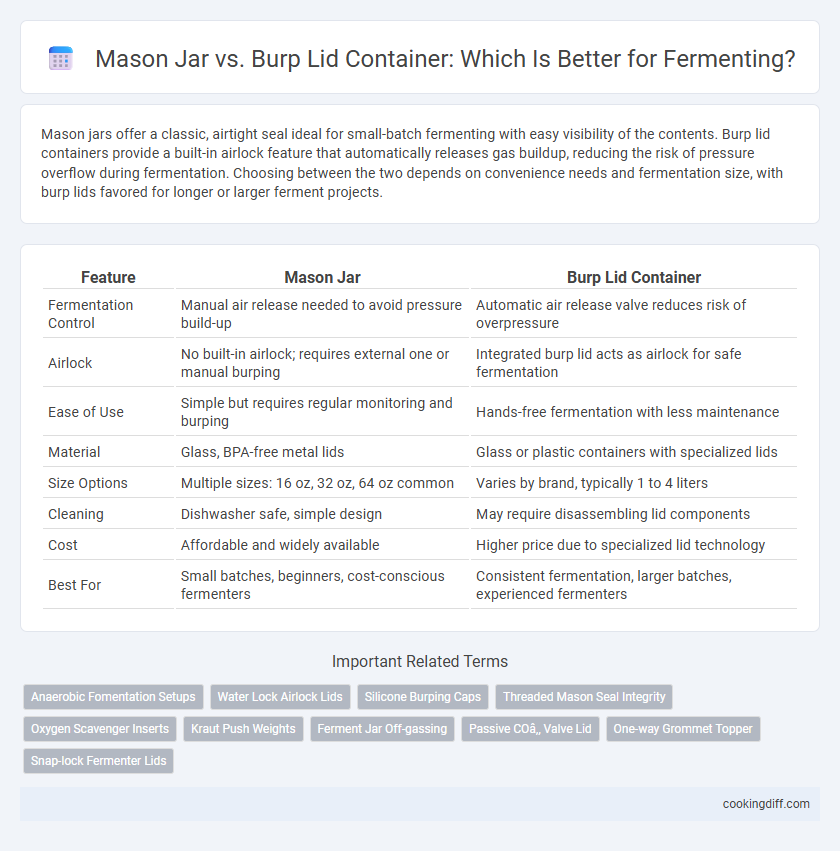 Mason Jar vs. Burp Lid Container: Which Is Better for Fermenting?