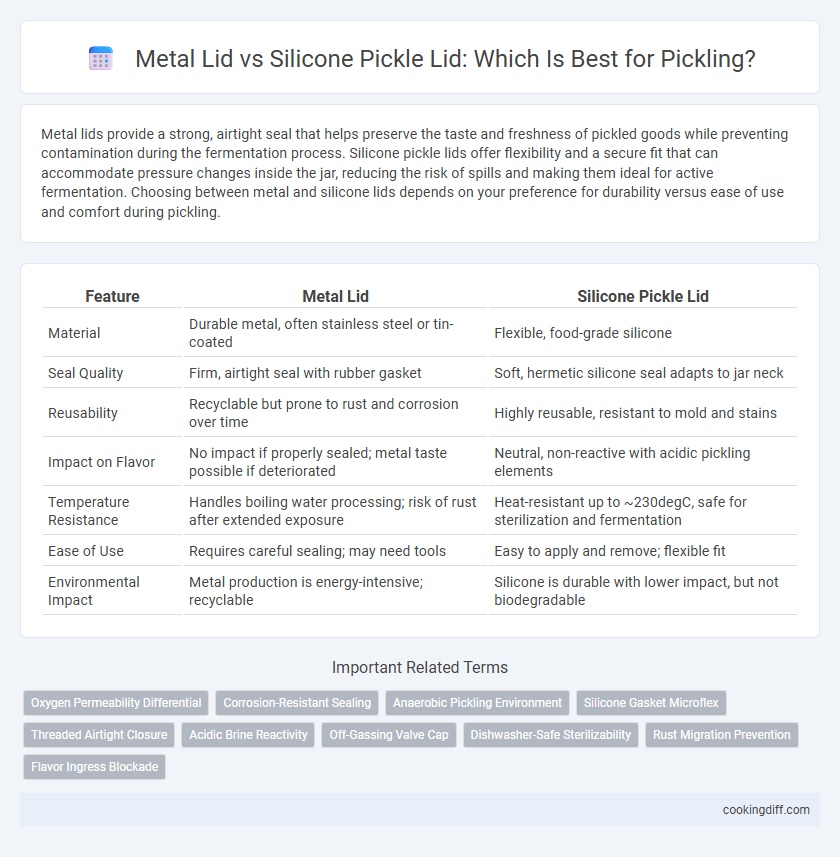 Metal Lid vs Silicone Pickle Lid: Which Is Best for Pickling?