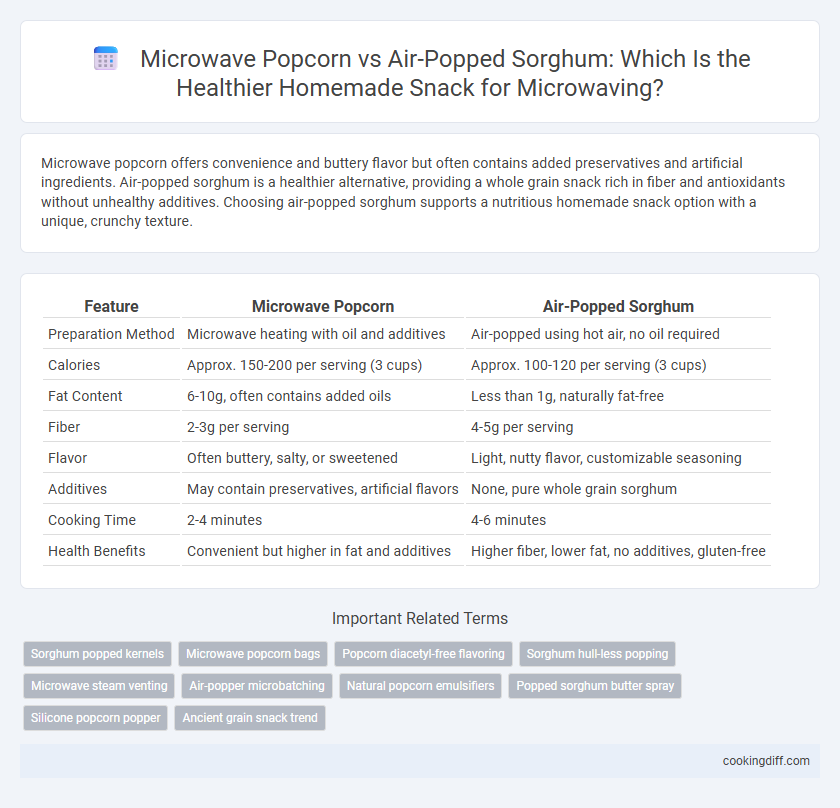 Microwave Popcorn vs Air-Popped Sorghum: Which Is the Healthier Homemade Snack for Microwaving?