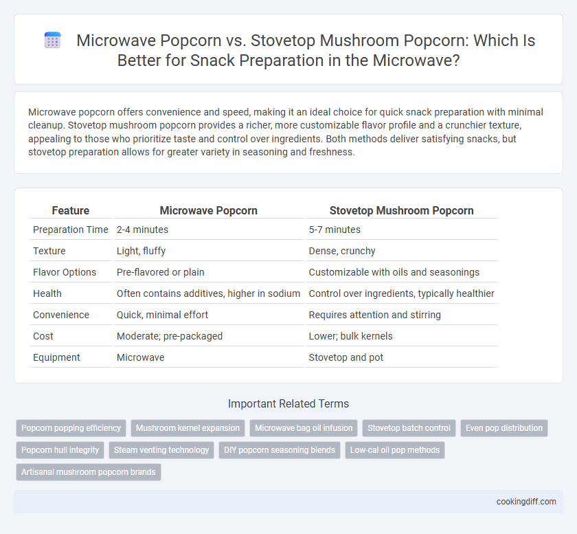 Microwave Popcorn vs. Stovetop Mushroom Popcorn: Which Is Better for Snack Preparation in the Microwave?