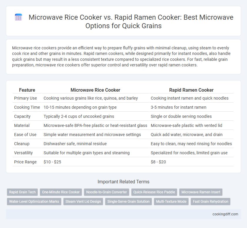 Microwave Rice Cooker vs. Rapid Ramen Cooker: Best Microwave Options for Quick Grains