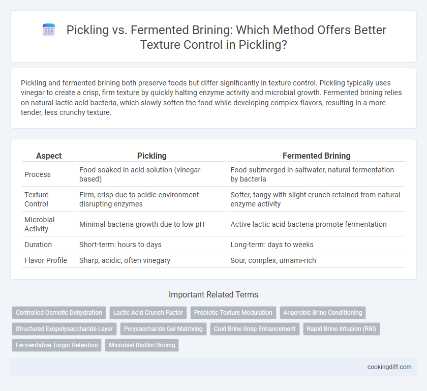 Pickling vs. Fermented Brining: Which Method Offers Better Texture Control in Pickling?