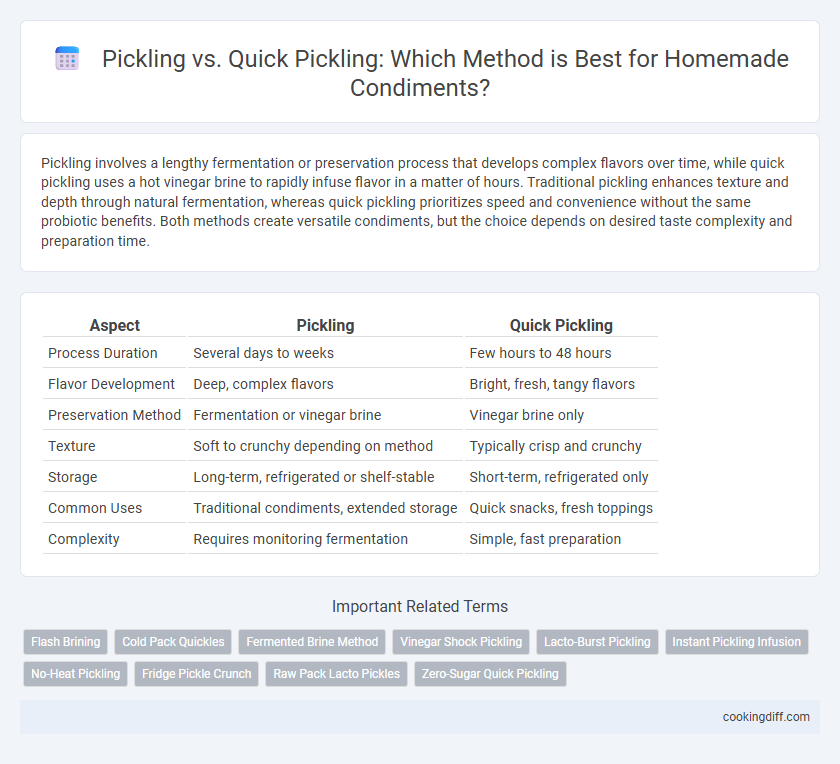 Pickling vs. Quick Pickling: Which Method is Best for Homemade Condiments?