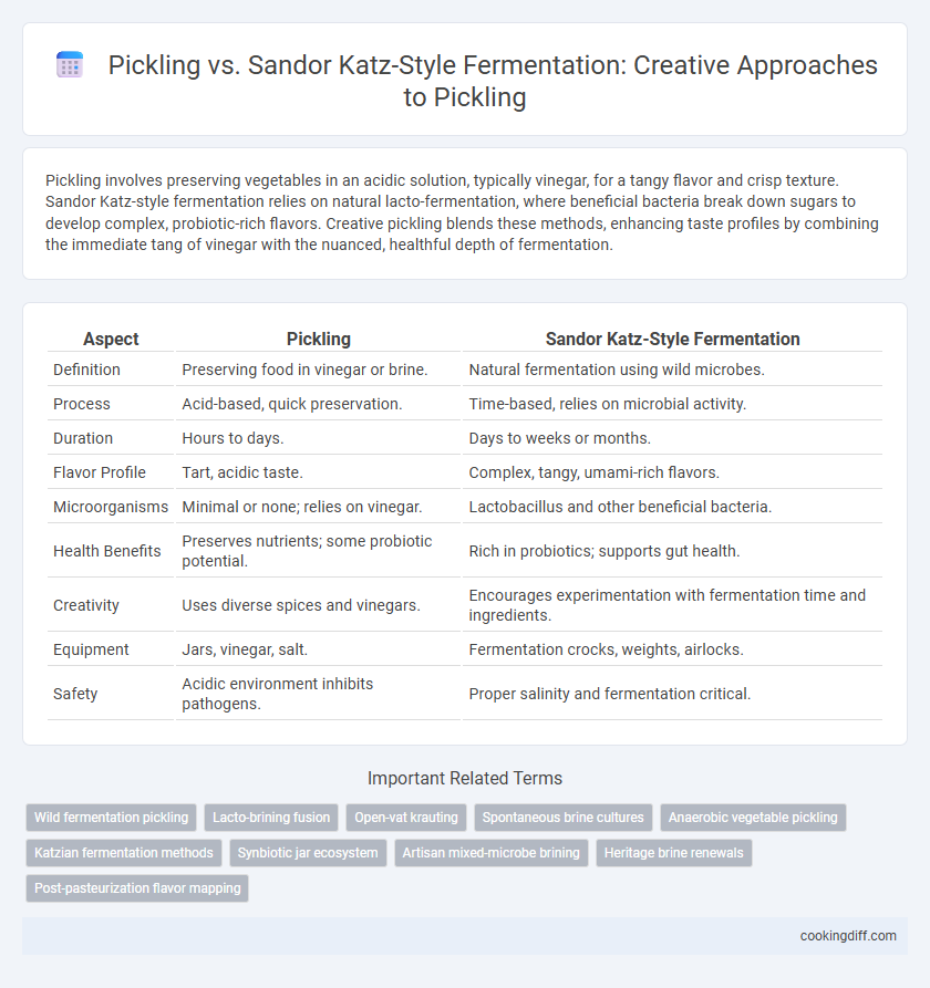 Pickling vs. Sandor Katz-Style Fermentation: Creative Approaches to Pickling
