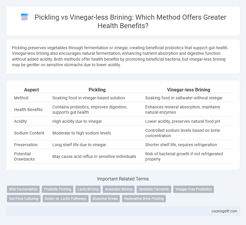 Pickling vs Vinegar-less Brining: Which Method Offers Greater Health Benefits?