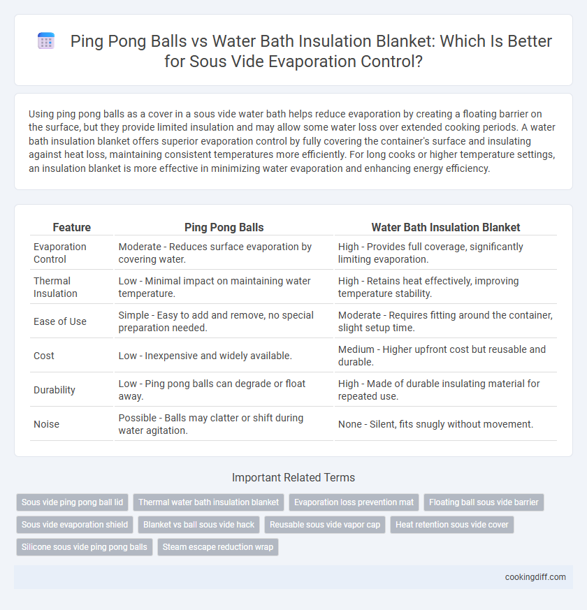 Ping Pong Balls vs Water Bath Insulation Blanket: Which Is Better for Sous Vide Evaporation Control?