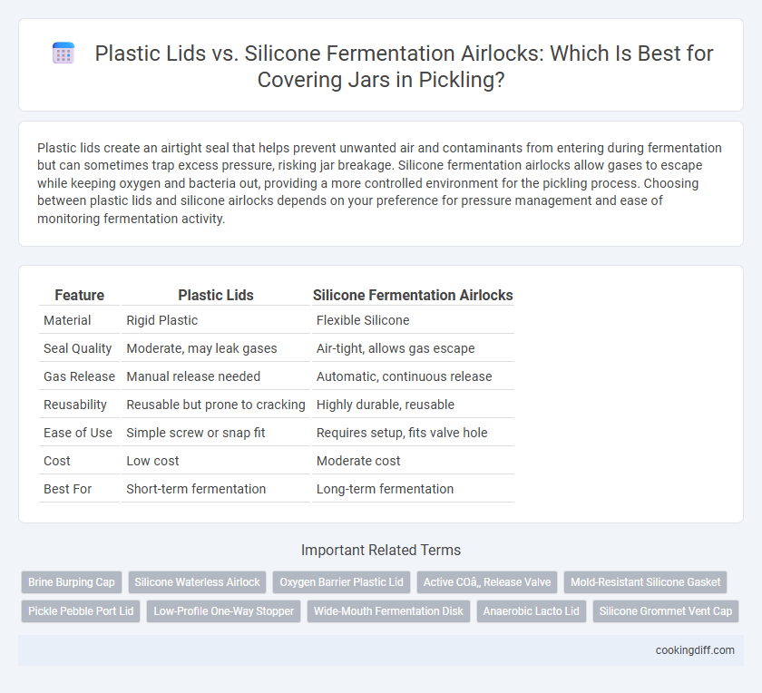 Plastic Lids vs. Silicone Fermentation Airlocks: Which Is Best for Covering Jars in Pickling?