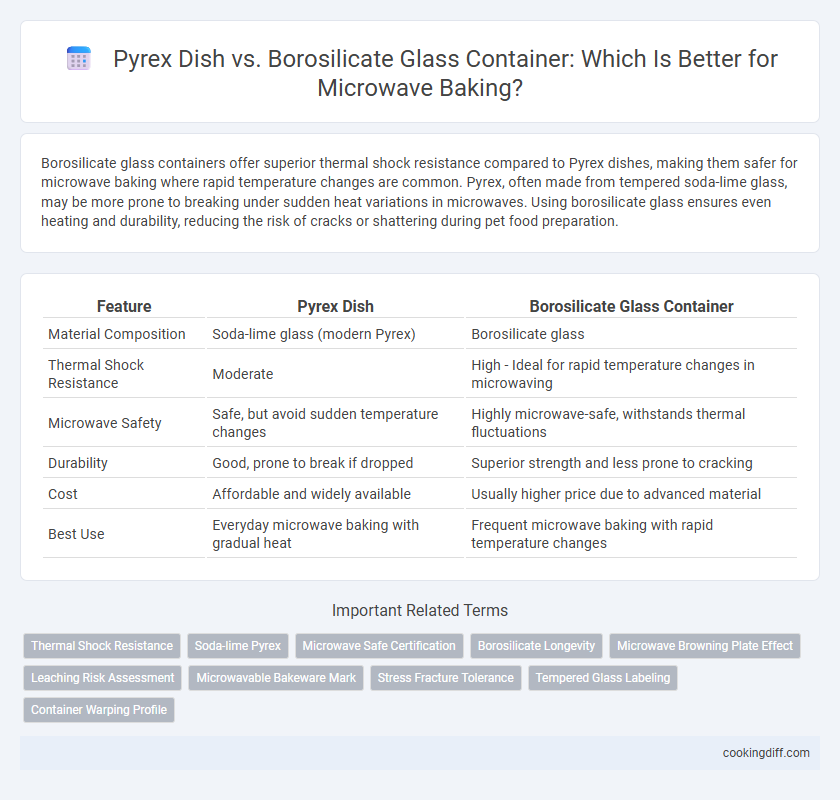 Pyrex Dish vs. Borosilicate Glass Container: Which Is Better for Microwave Baking?