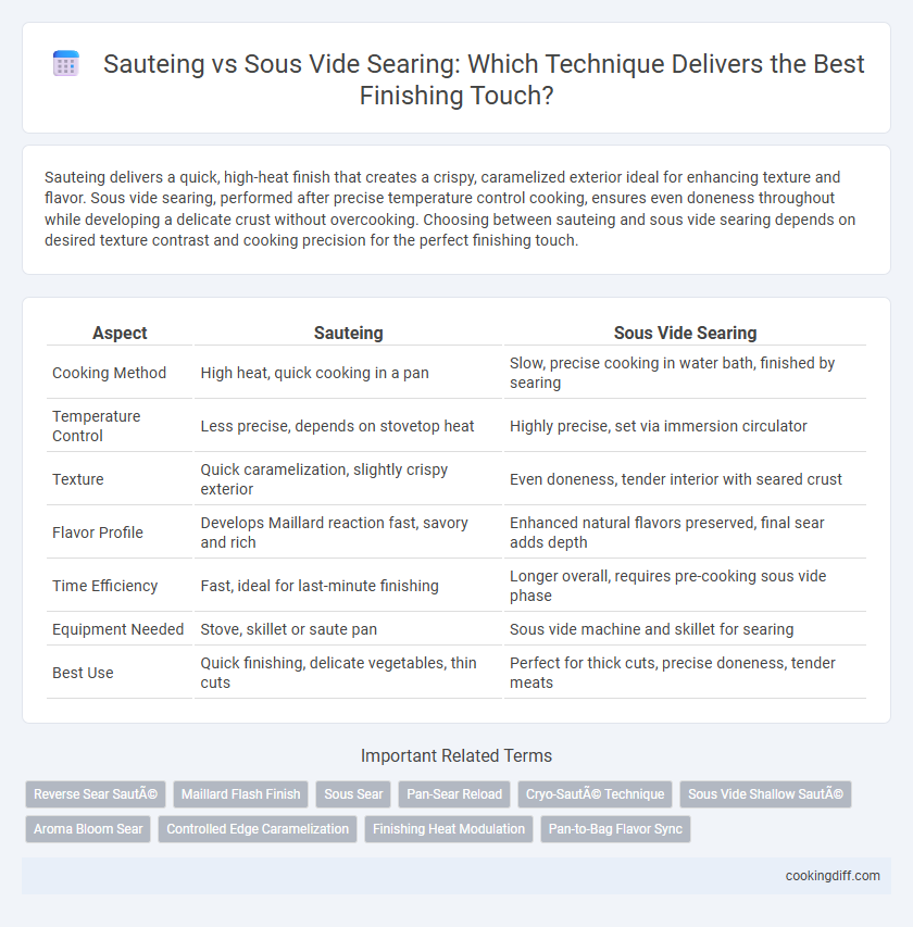 Sauteing vs Sous Vide Searing: Which Technique Delivers the Best Finishing Touch?