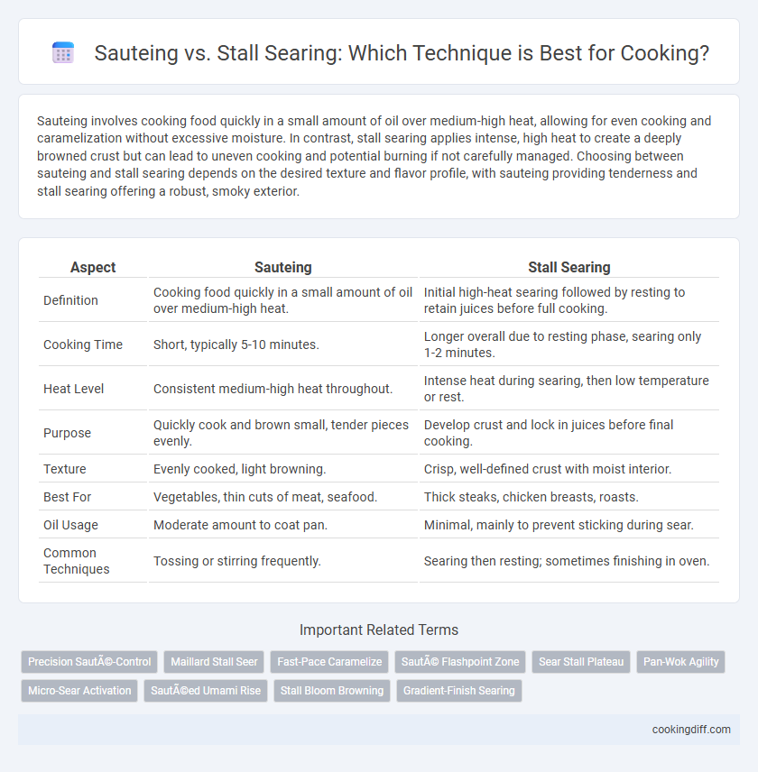Sauteing vs. Stall Searing: Which Technique is Best for Cooking?