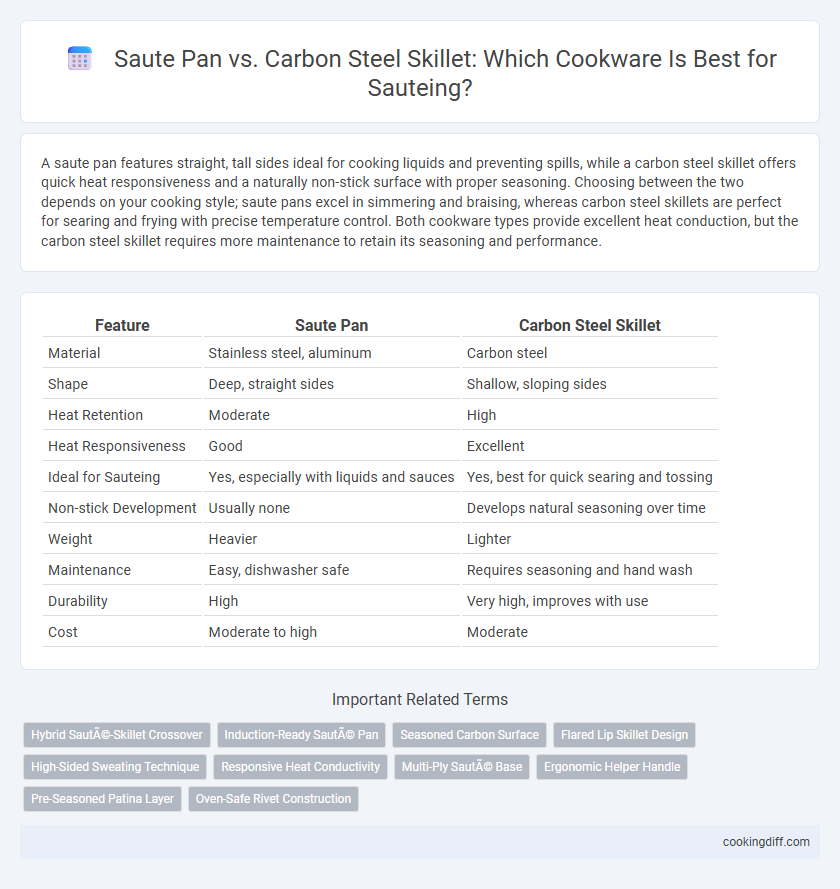 Saute Pan vs. Carbon Steel Skillet: Which Cookware Is Best for Sauteing?