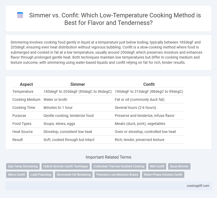 Simmer vs. Confit: Which Low-Temperature Cooking Method is Best for Flavor and Tenderness?