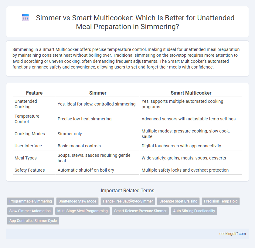 Simmer vs Smart Multicooker: Which Is Better for Unattended Meal Preparation in Simmering?