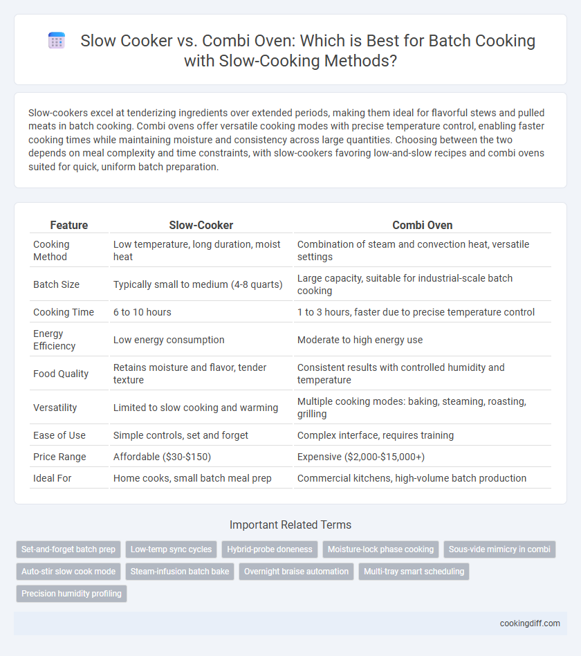 Slow Cooker vs. Combi Oven: Which is Best for Batch Cooking with Slow-Cooking Methods?