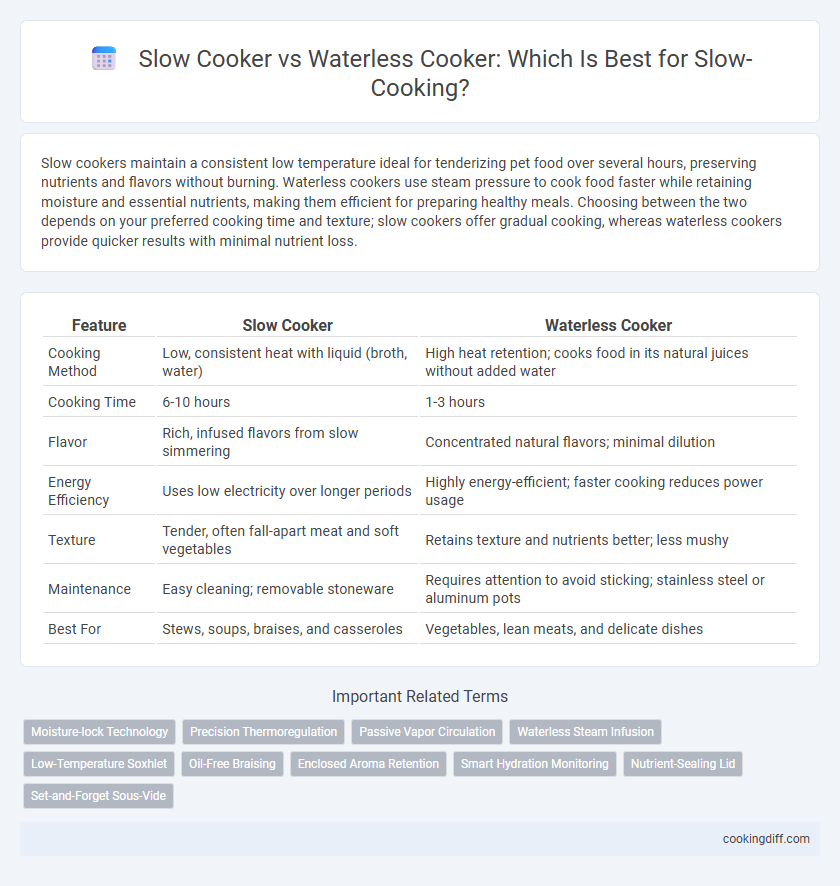 Slow Cooker vs Waterless Cooker: Which Is Best for Slow-Cooking?