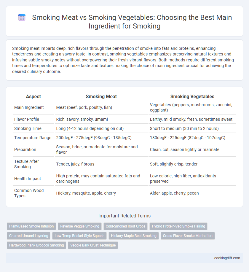 Smoking Meat vs Smoking Vegetables: Choosing the Best Main Ingredient for Smoking