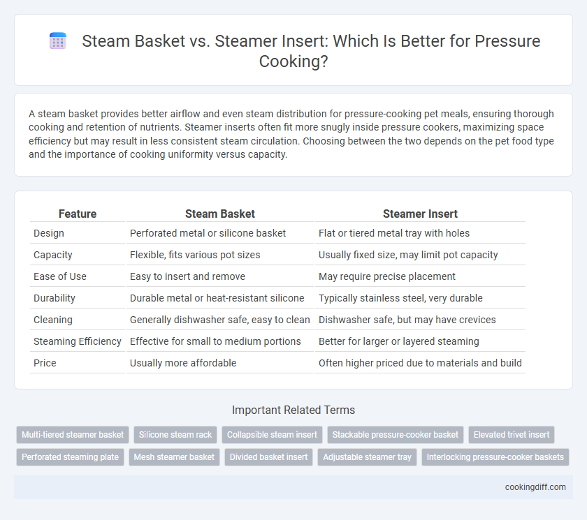 Steam Basket vs. Steamer Insert: Which Is Better for Pressure Cooking?