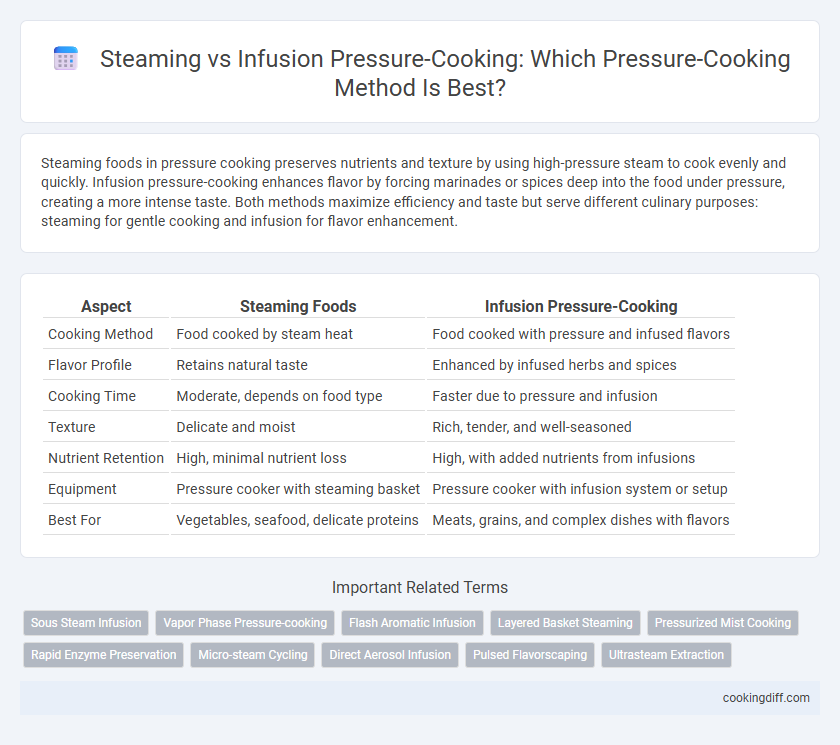Steaming vs Infusion Pressure-Cooking: Which Pressure-Cooking Method Is Best?