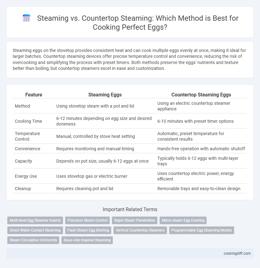 Steaming vs. Countertop Steaming: Which Method is Best for Cooking Perfect Eggs?