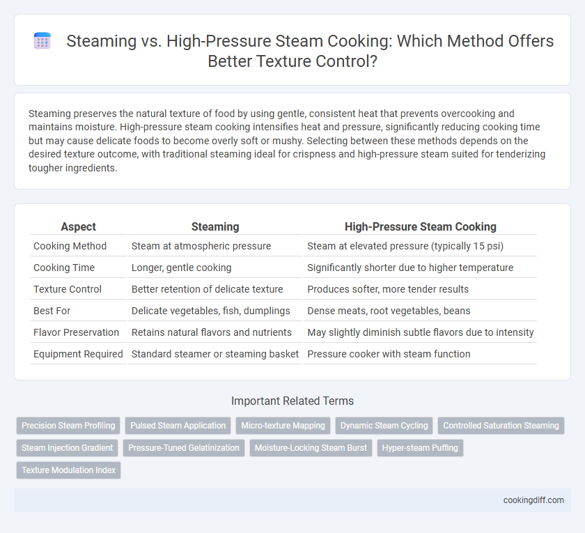 Steaming vs. High-Pressure Steam Cooking: Which Method Offers Better Texture Control?