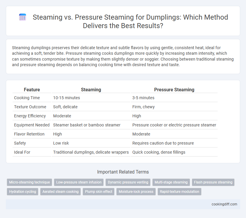 Steaming vs. Pressure Steaming for Dumplings: Which Method Delivers the Best Results?